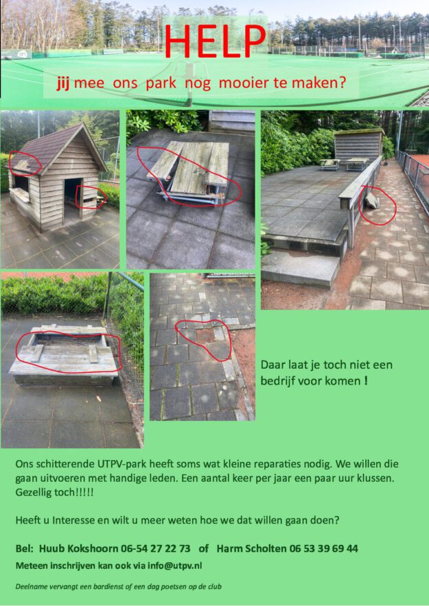 UTPV poster klusploeg + tekst + Huub