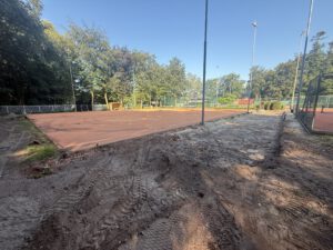 UTPV ombouw tennisbaan en nieuwe padelbanen juli 2026