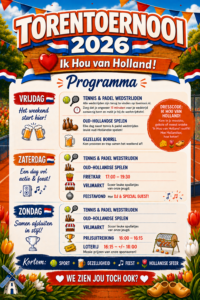 Programma torentoernooi 2026